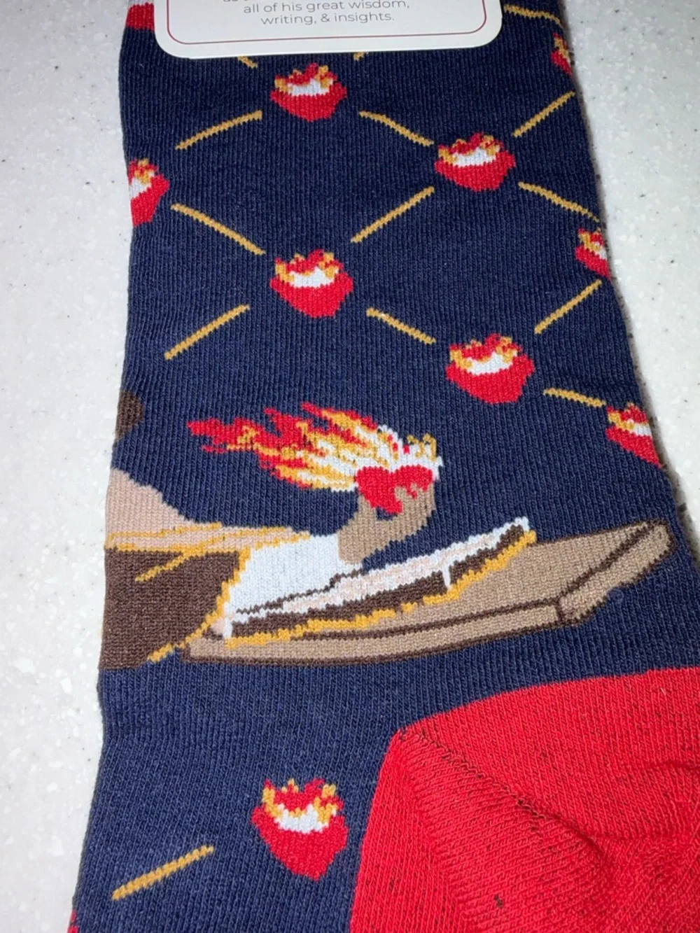 NWT Sock Religious St. Augustine Unisex Novelty Crew Socks w.  Religious Motif.